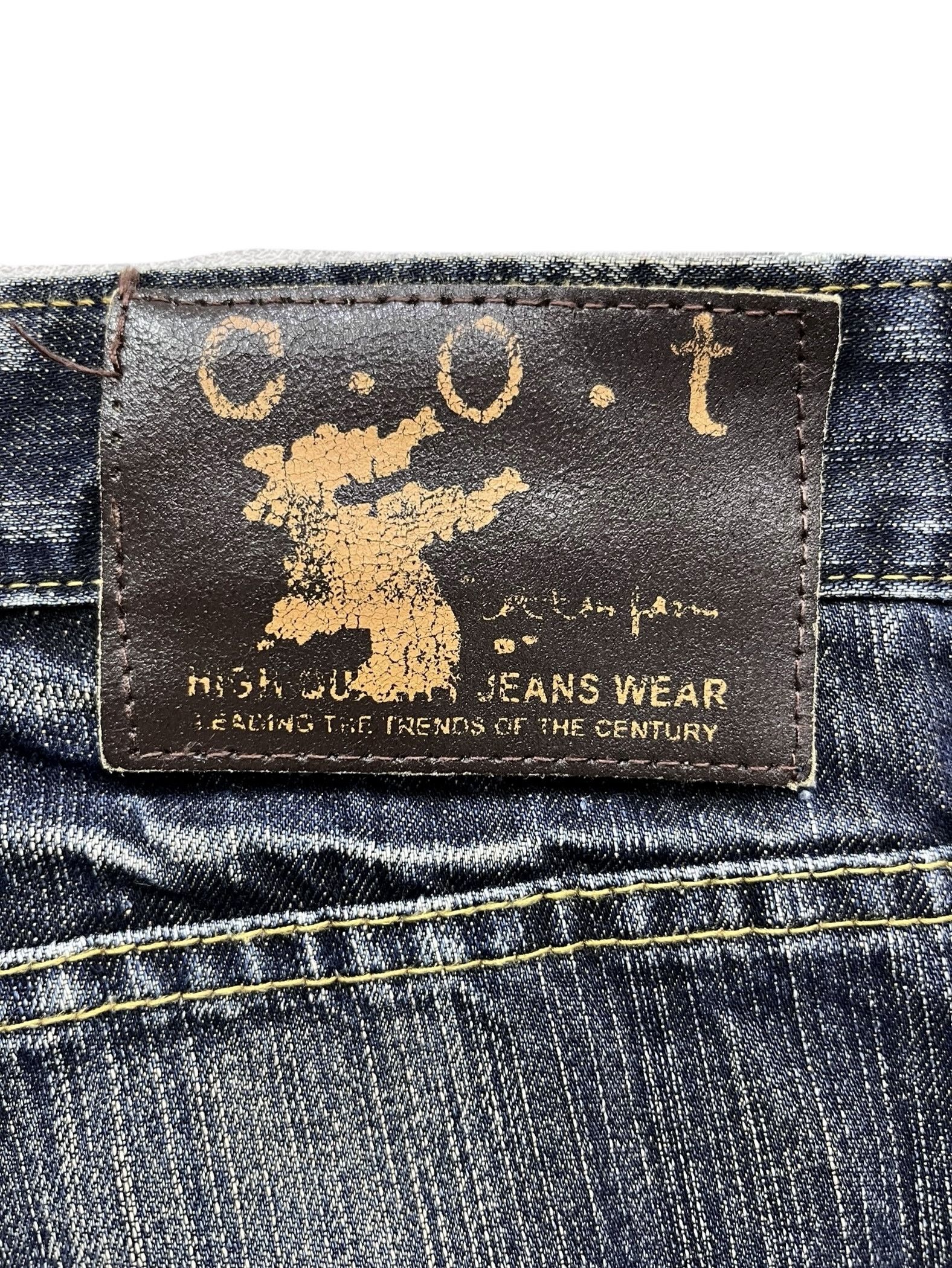 Japanese Brand FYE🔥Vintage C.O.T Mudwash Clawmark Grunge Boro Ripped Denim Size US 28 / EU 44 - 8 Thumbnail