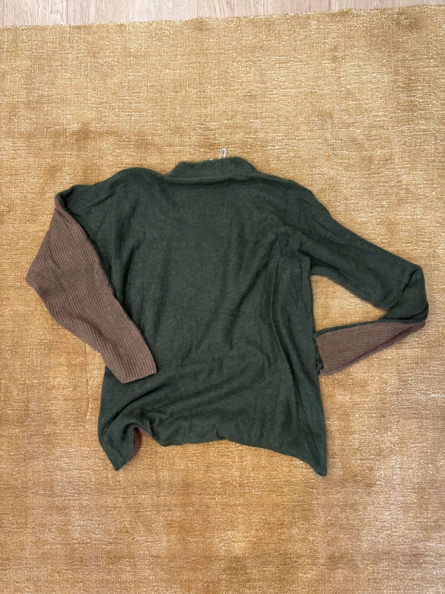 Tres Bien Très Bien Split Knitted Sweater - Brown / Green Size 50 (L) Size US M / EU 48-50 / 2 - 3 Thumbnail