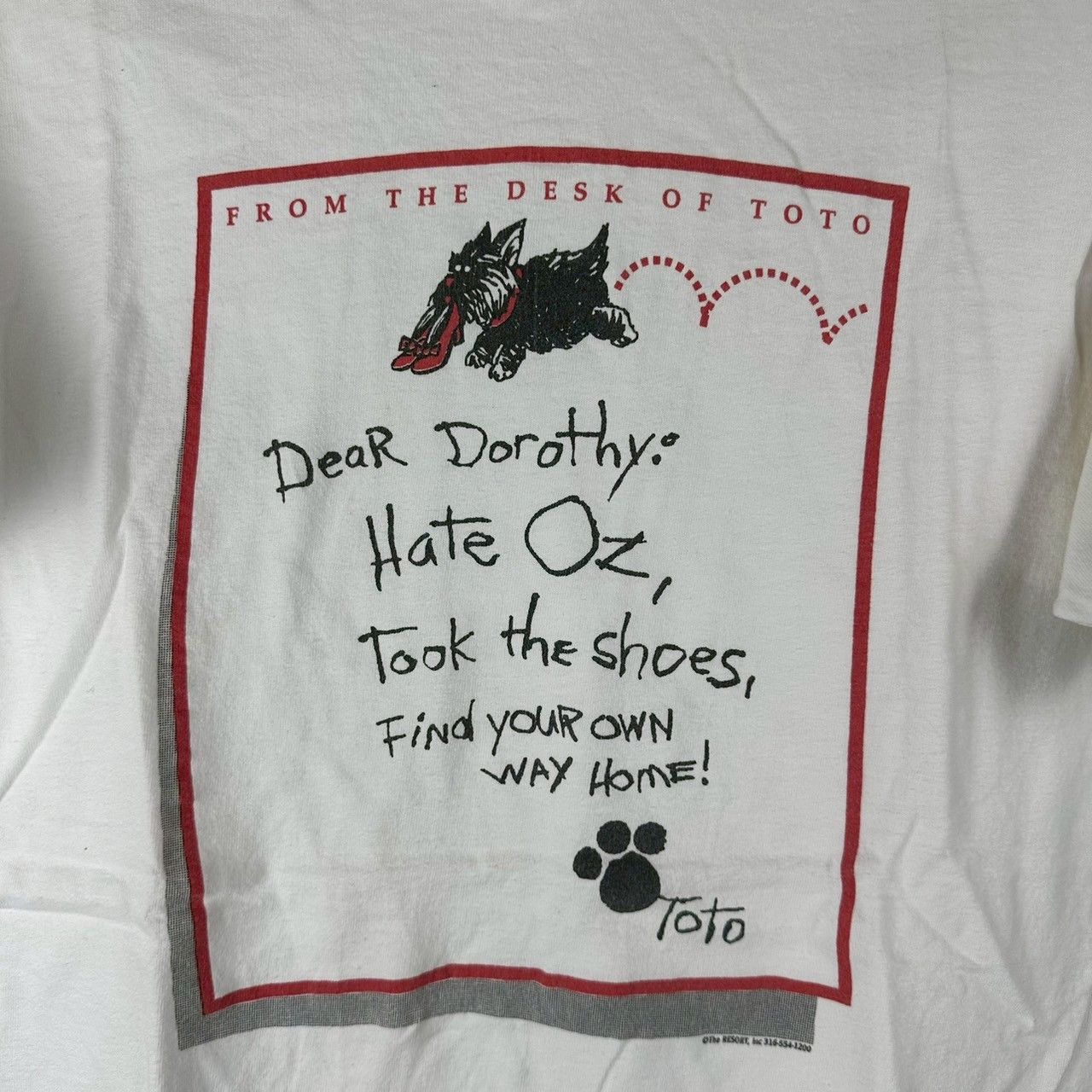 Fruit Of The Loom × Vintage Vintage 90s The Wizard of Oz From the Desk of Toto T-Shirt Size US L / EU 52-54 / 3 - 8 Thumbnail