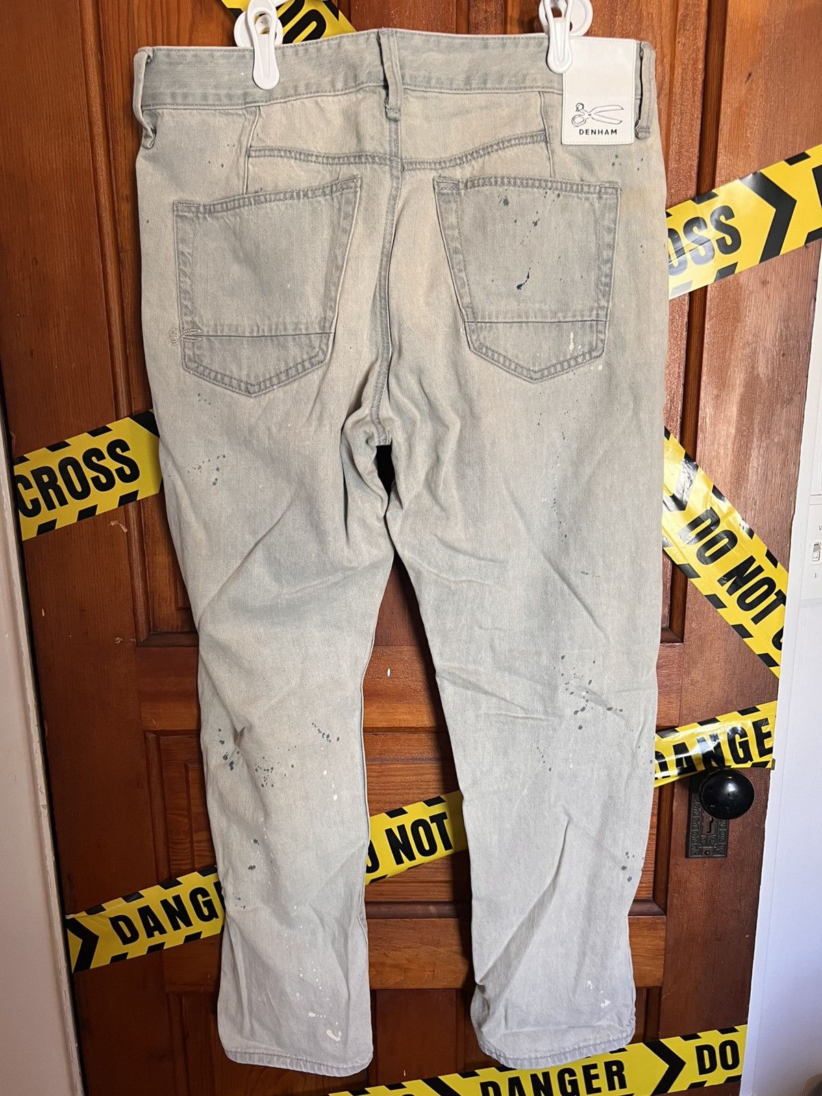 DENHAM Denham light blue paint splatter jeans Size US 33 - 2 Thumbnail