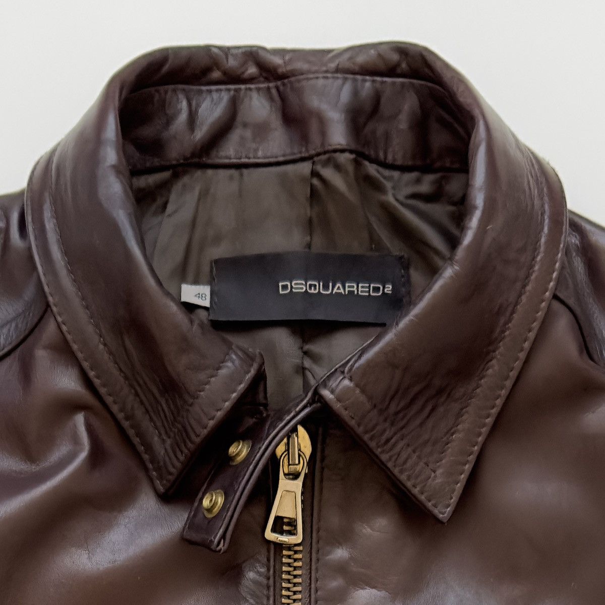 Dsquared2 F/W 2002 Dsquared2 Biker Leather Jacket Size 48 Homeless Size US M / EU 48-50 / 2 - 10 Thumbnail