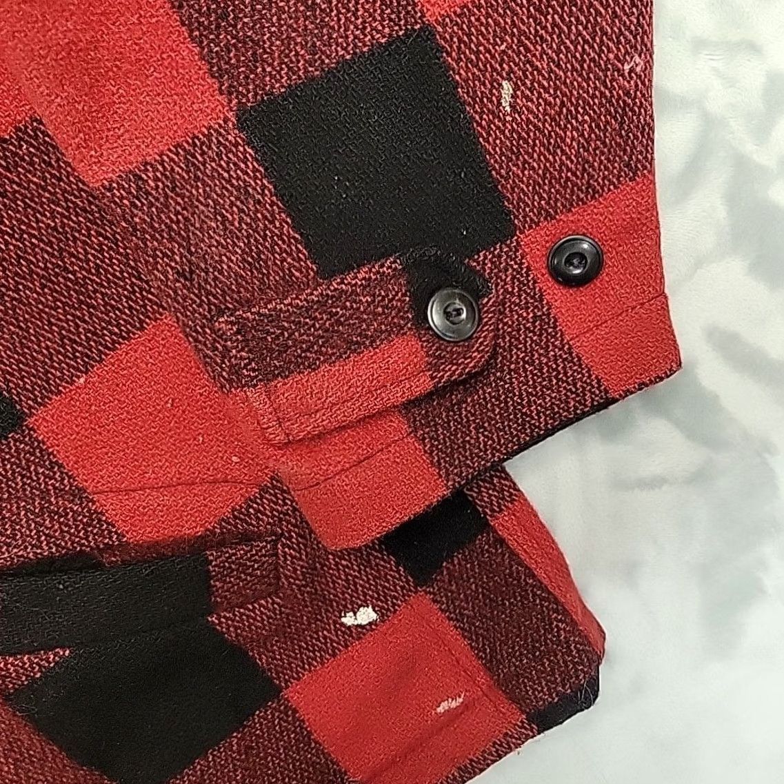 Vintage VTG King Kole Shirt Jacket Mens M Red Buffalo Plaid Wool Over Shirt Logger Button-Up Size US M / EU 48-50 / 2 - 6 Thumbnail