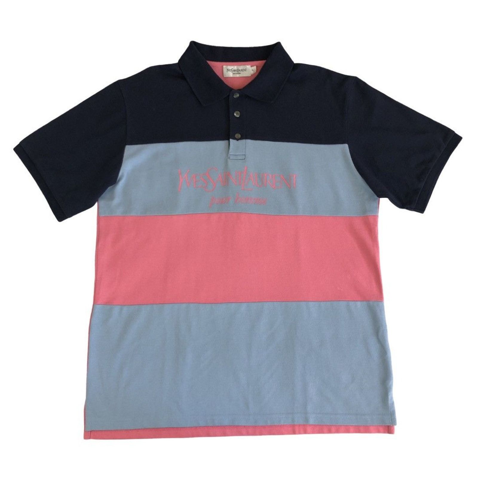 Yves Saint Laurent YSL Logo Polo Size US XL / EU 56 / 4 - 3 Thumbnail