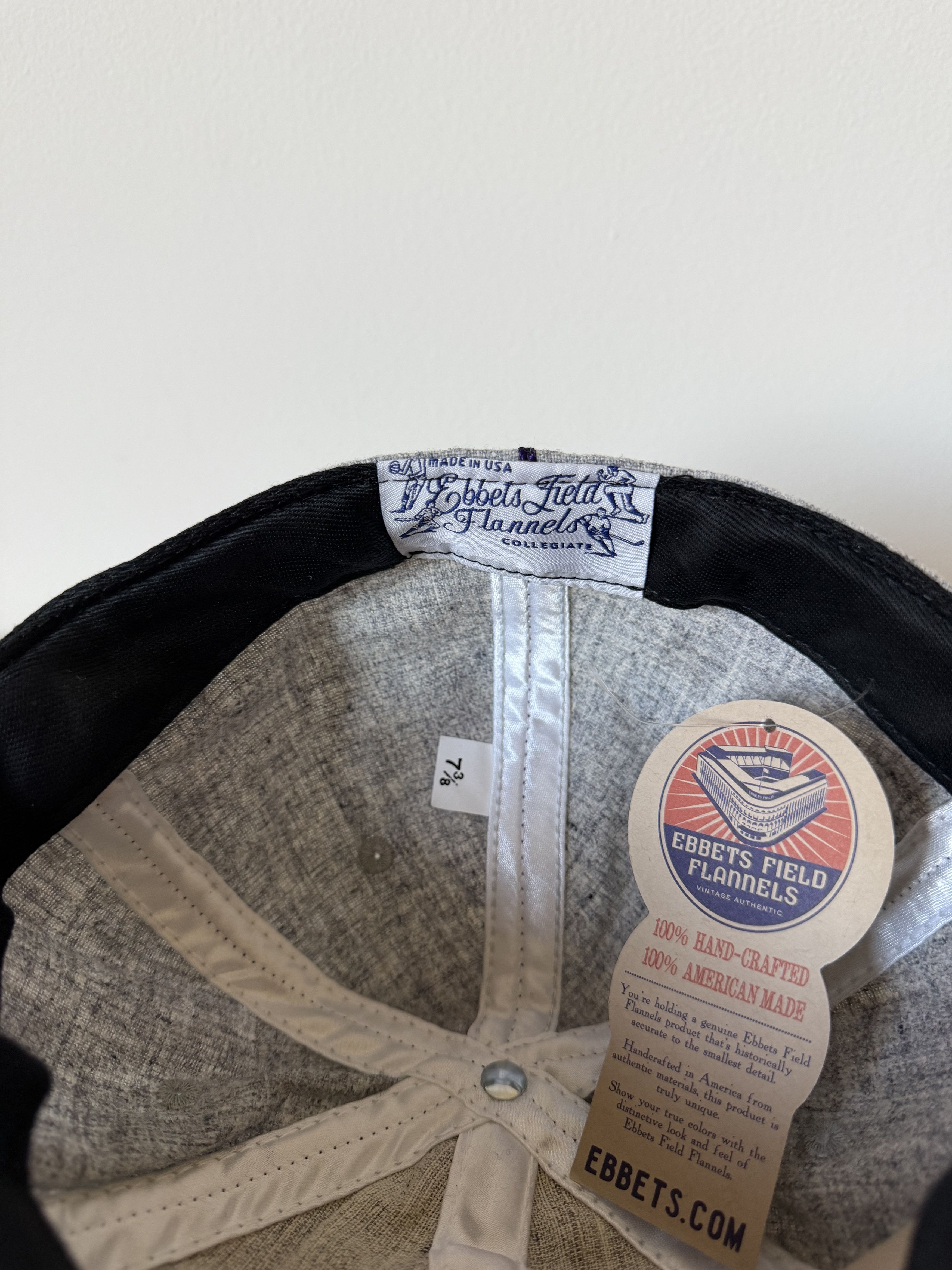 Ebbets Field Flannels 7 3/8 Ebbets University of Washington 1938 Vintage Hat Size ONE SIZE - 6 Thumbnail