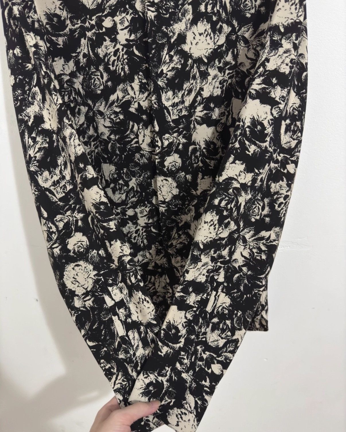 Saint Laurent Paris SLP 21FW Mulberry Silk All-Over Print French Rose Shirt Size US XS / EU 42 / 0 - 5 Thumbnail