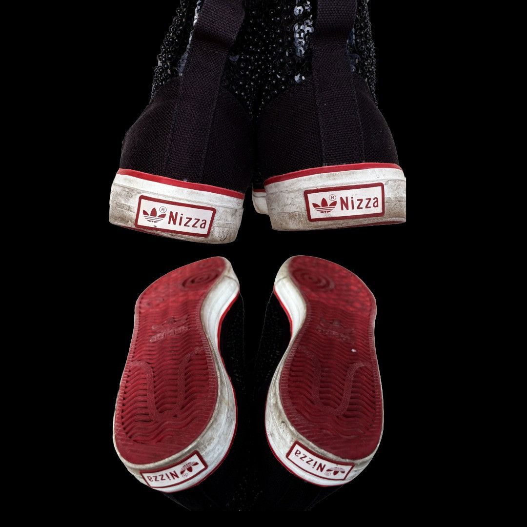Adidas × Jeremy Scott Rare Adidas × Jeremy Scott Black Studded High-Top Sneakers Size US 11 / EU 44 - 8 Thumbnail
