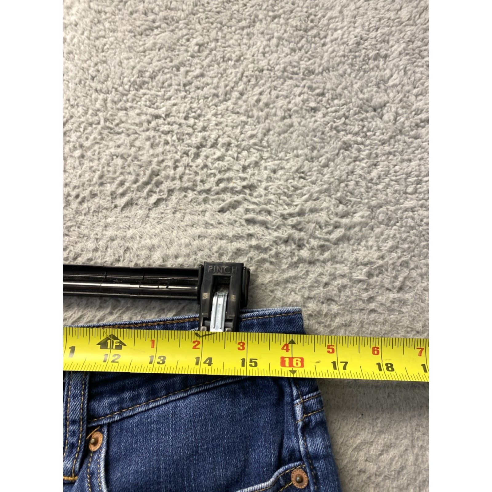 Lands' End Lands' End Jeans Women 12 Blue Dark Wash Straight Leg Zip Mid Rise Regular Inseam 25" Denim Cotton Logo Vintage No Size 34" / US 12 / IT 48 - 4 Thumbnail