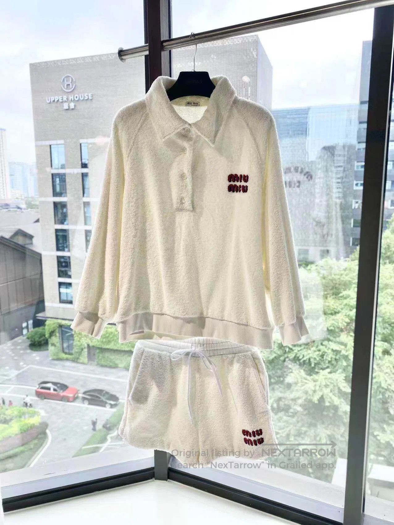 Miu Miu Miu Miu Towel embroidered logo sweatshirt set| Size XS / US 0-2 / IT 36-38 - 2 Thumbnail
