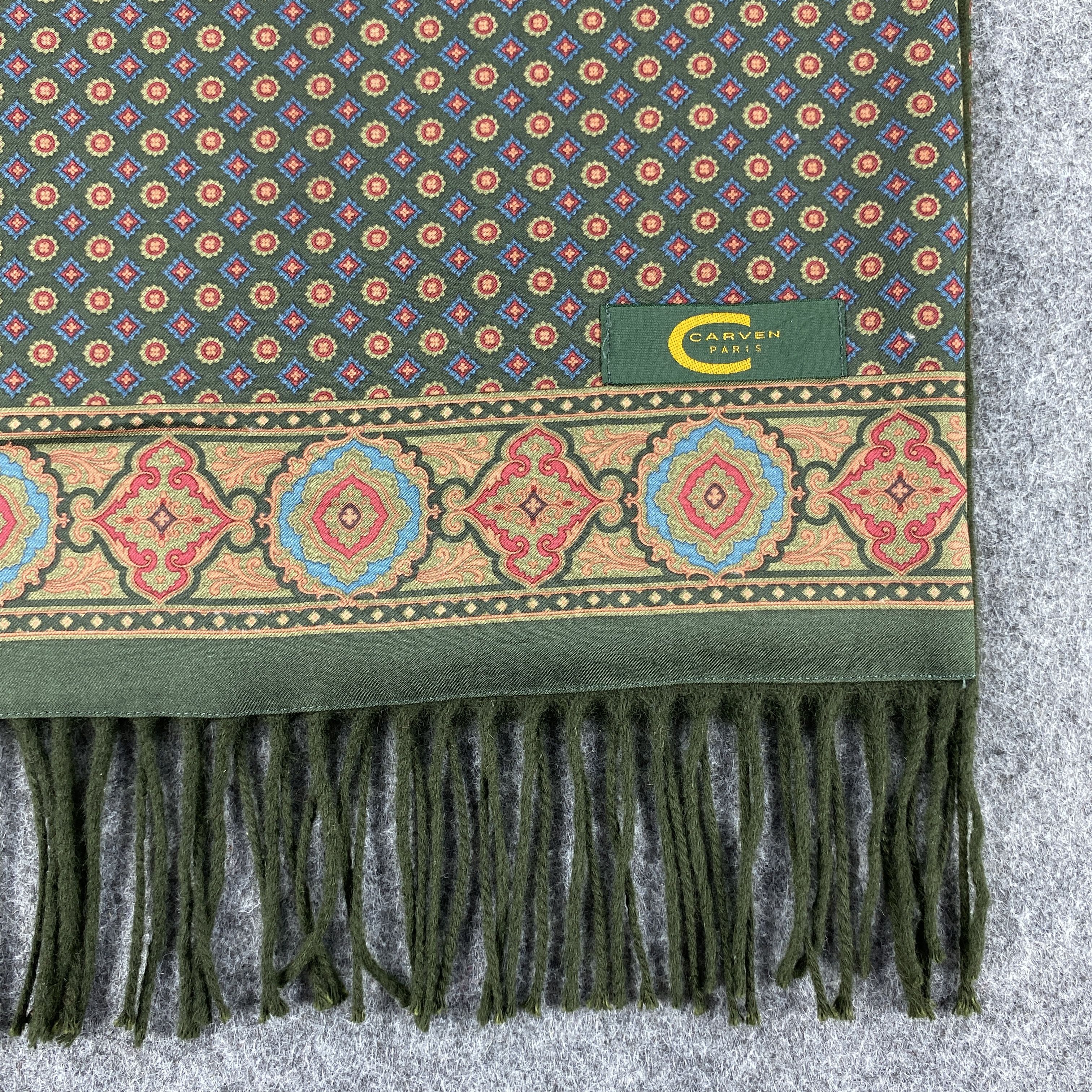 Carven × Vintage GF10628 Carven Silk Scarf Neck Wear Muffler Nova Check Size ONE SIZE - 5 Thumbnail