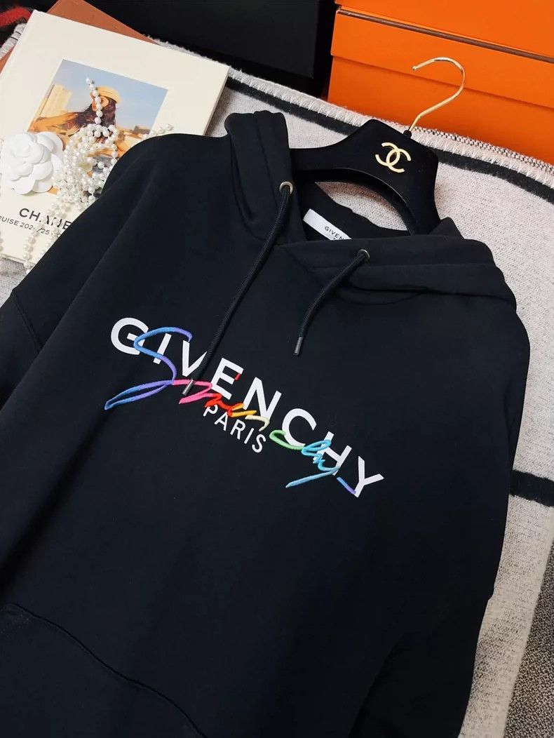 Givenchy Givenchy Givenchy Black Hoodie with Colorful Letters -2507 Size S / US 4 / IT 40 - 3 Thumbnail