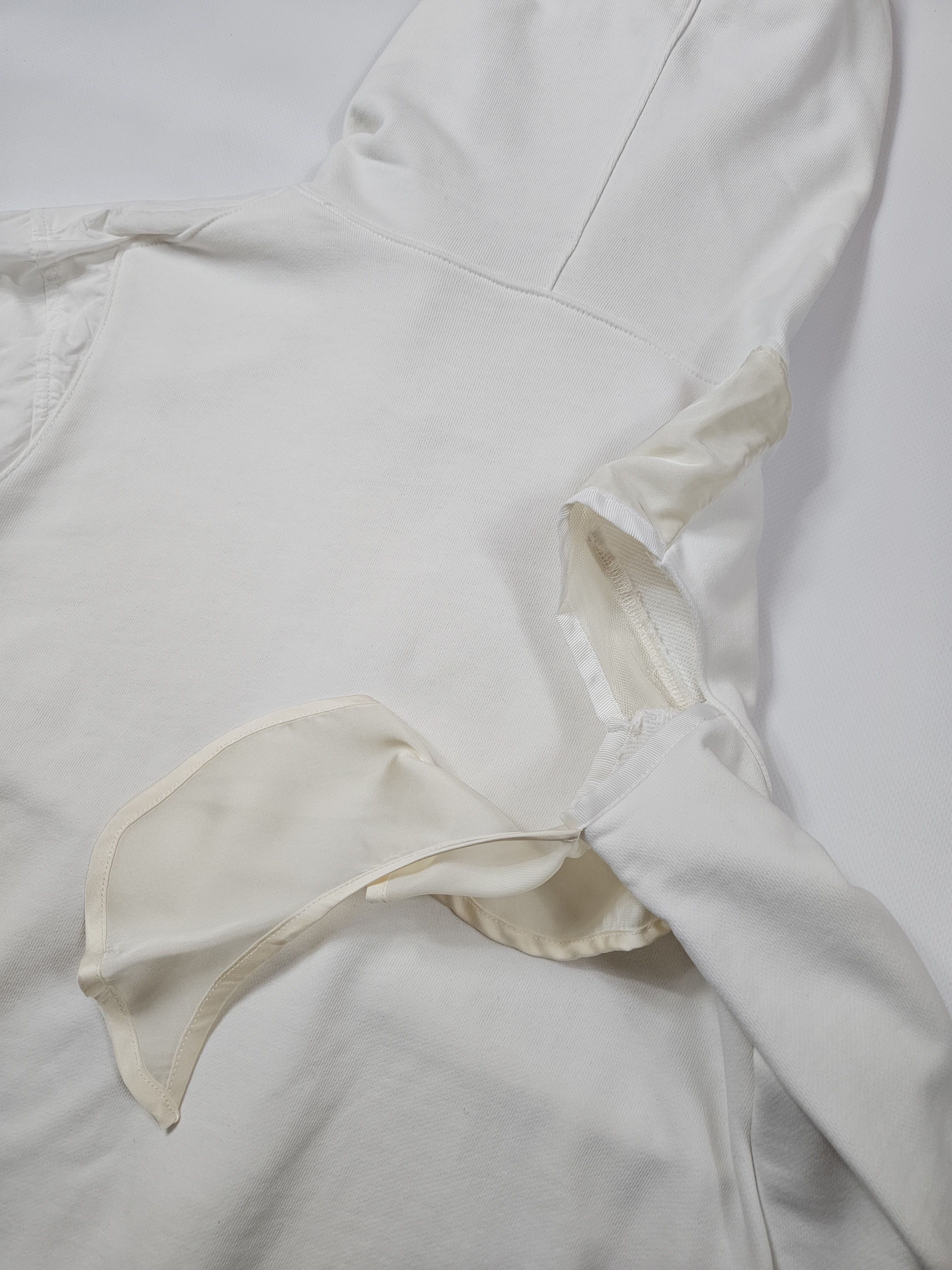 Sacai Sacai white cut-out shoulder hoodie Size L / US 10 / IT 46 - 8 Thumbnail