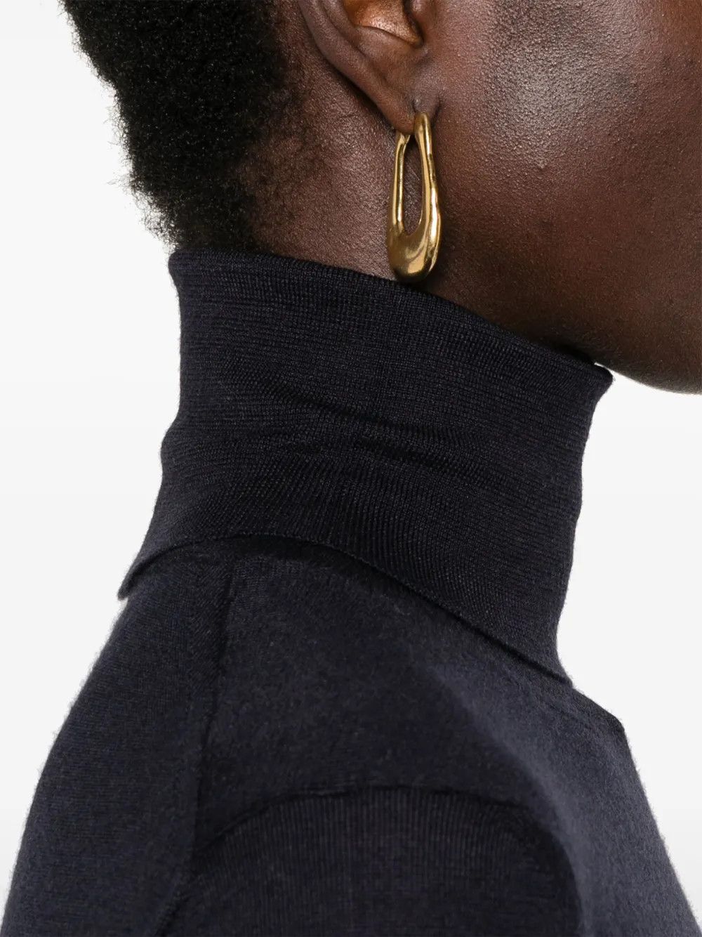 Tom Ford o1y0226 Turtleneck Sweater in Midnight Blue Size M / US 6-8 / IT 42-44 - 2 Thumbnail