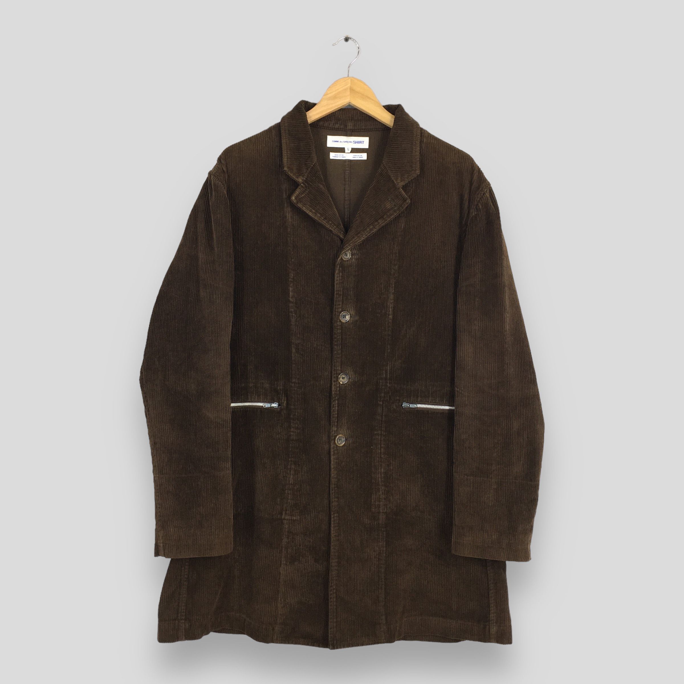 Comme des Garcons Comme Des Garcons Homme Brown Corduroy Jacket Large Size US L / EU 52-54 / 3 - 1 Thumbnail