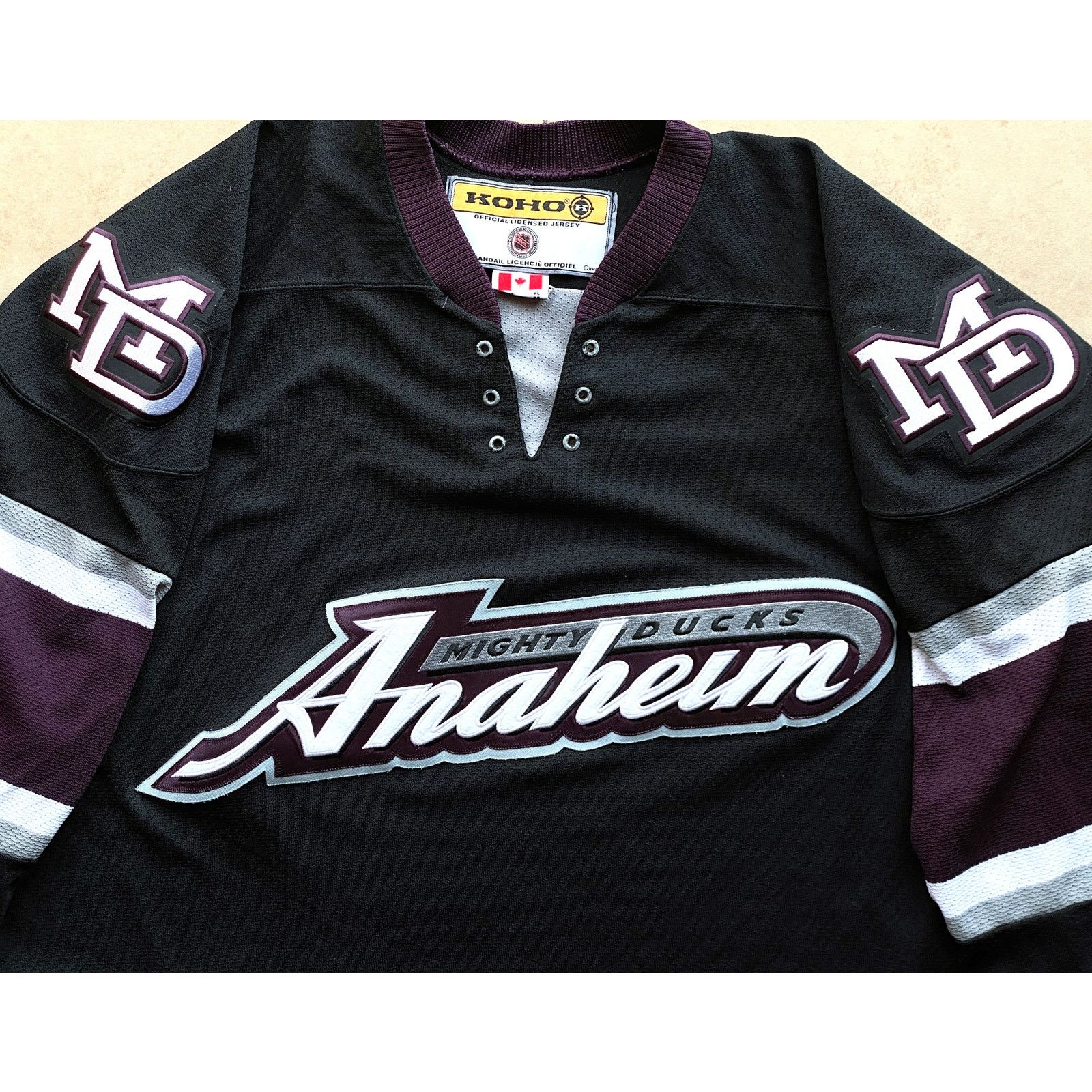 Koho × NHL Anaheim Mighty Ducks 2003-2006 KOHO alt jersey XL hockey vtg Size US XL / EU 56 / 4 - 1 Thumbnail