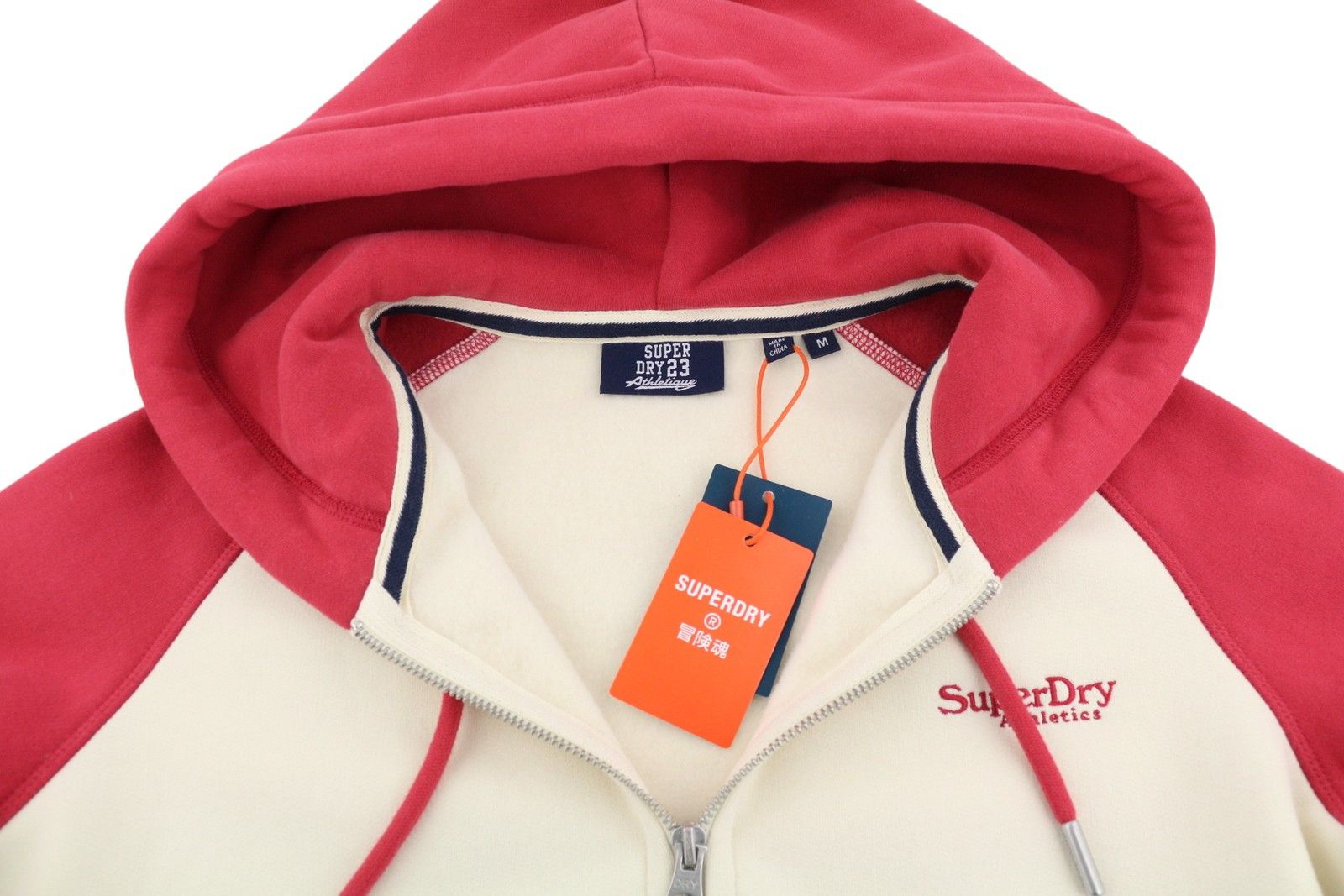 Superdry ESSENTIAL BASEBALL M Red Full Zip Hoodie 87133 Size US M / EU 48-50 / 2 - 5 Thumbnail