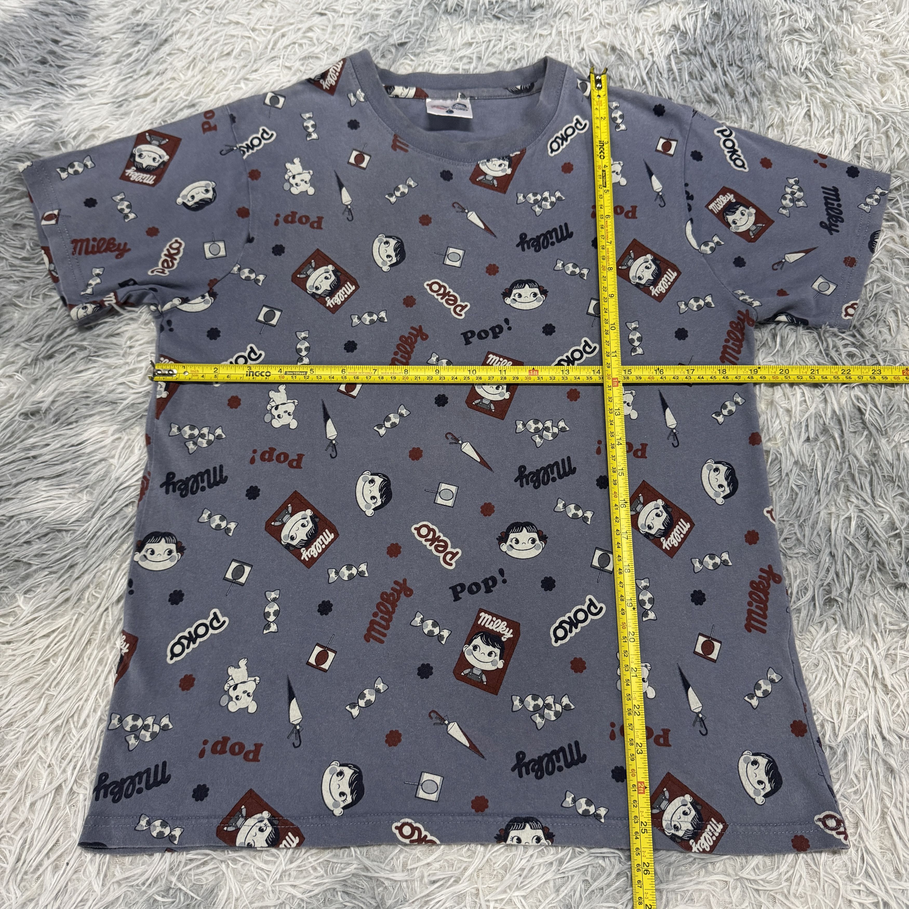 Vintage Shimamura Peko & Poko Peco and Poko Candy Pattern Tshirt Size US L / EU 52-54 / 3 - 5 Thumbnail