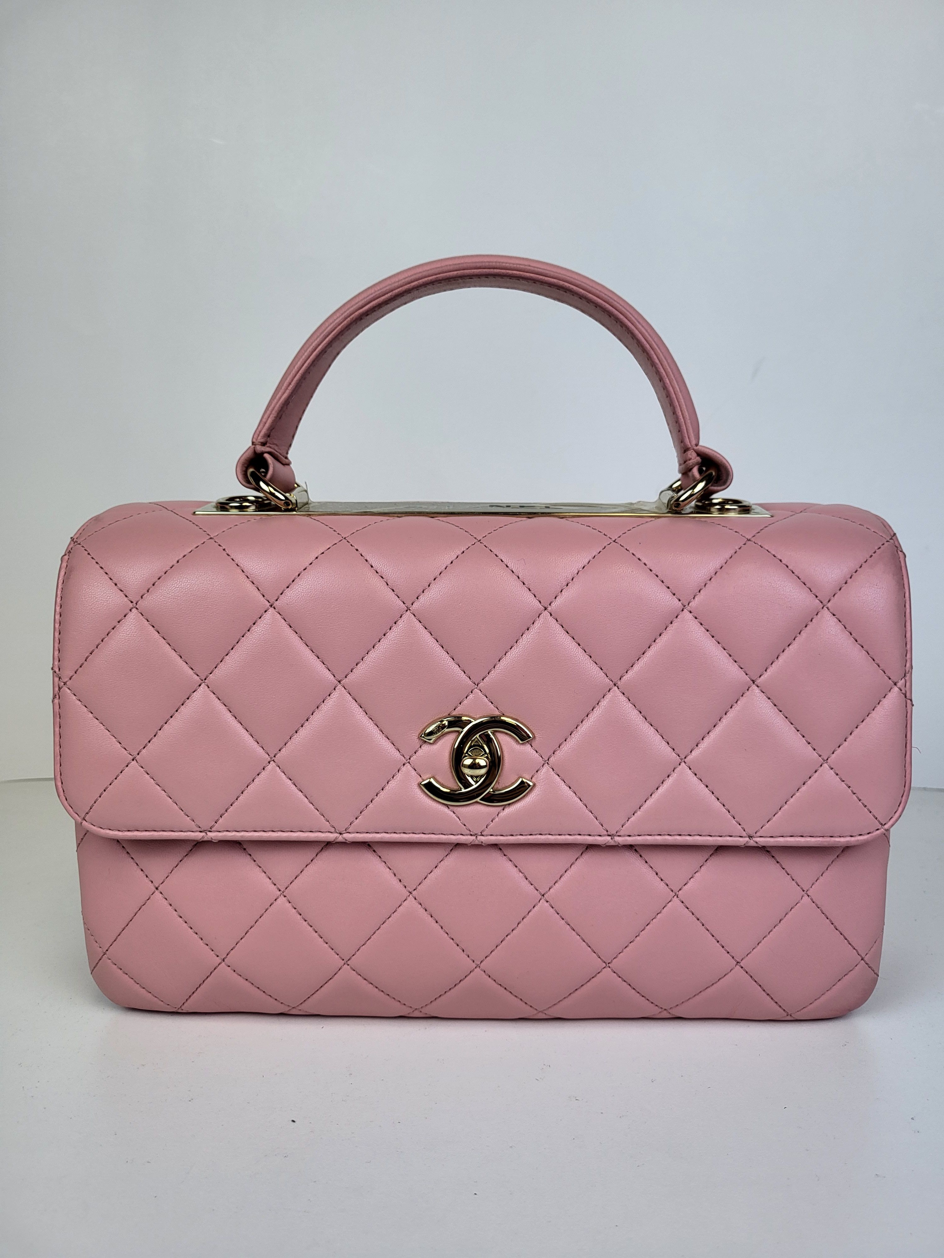 Chanel Chanel Lambskin Medium Trendy CC Flap Dual Handle Bag Pink Size ONE SIZE - 1 Thumbnail