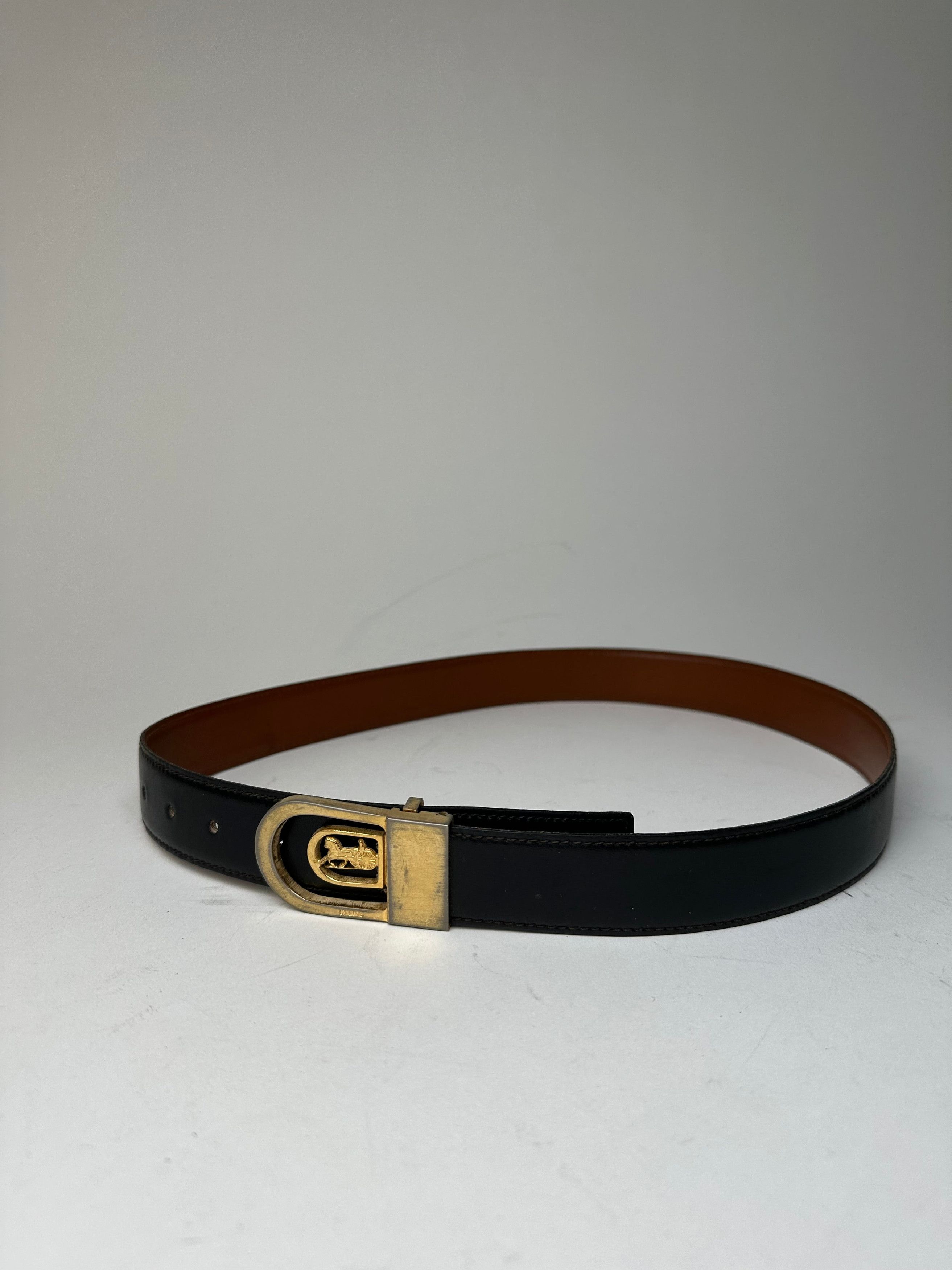 Other Vintage Celine Paris Leather Belt Black Size ONE SIZE - 1 Thumbnail