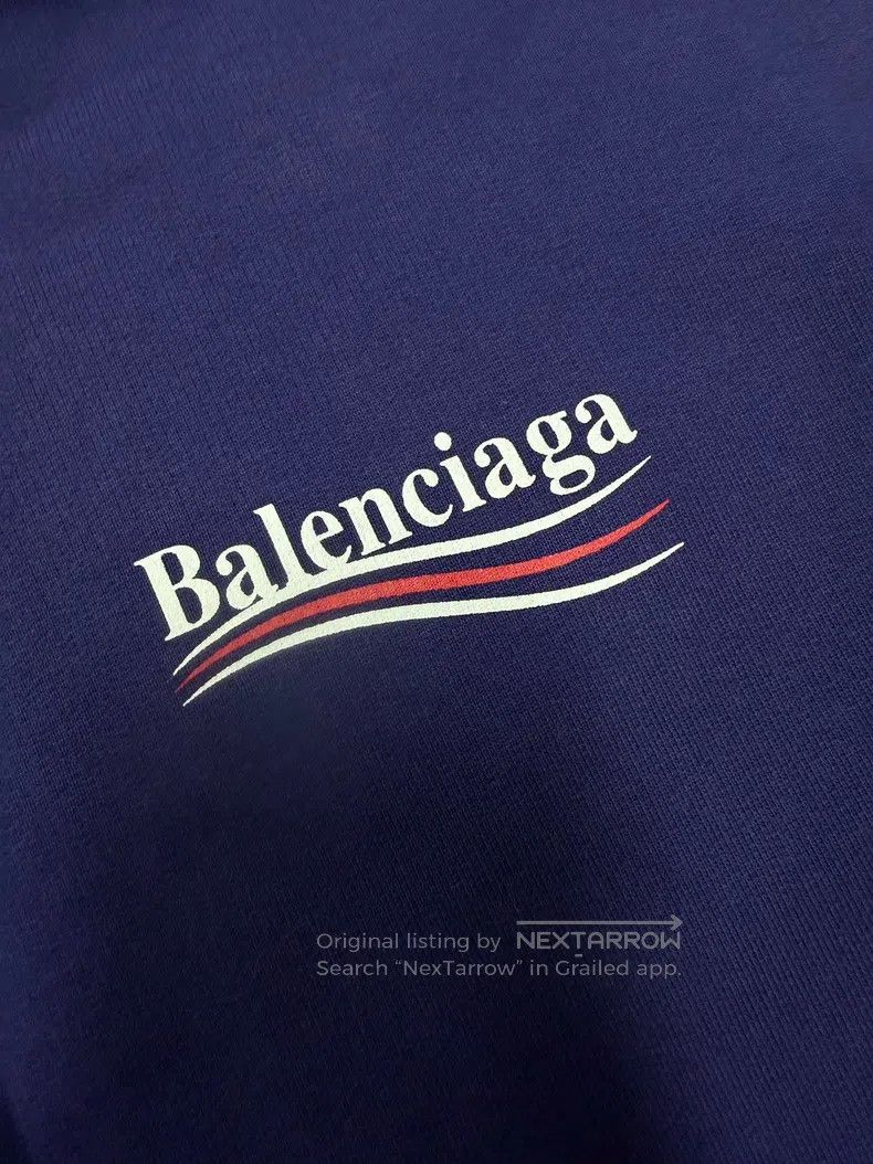 Balenciaga Balenciaga Letter Pattern Embroidered Hooded Long Sleeve S Size US L / EU 52-54 / 3 - 3 Thumbnail