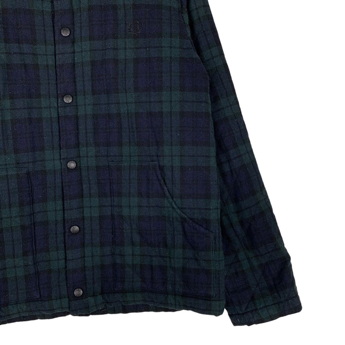 Fred Perry FRED PERRY Tartan Quilted Lined Wool Jacket #0475-C22 Size US M / EU 48-50 / 2 - 4 Thumbnail