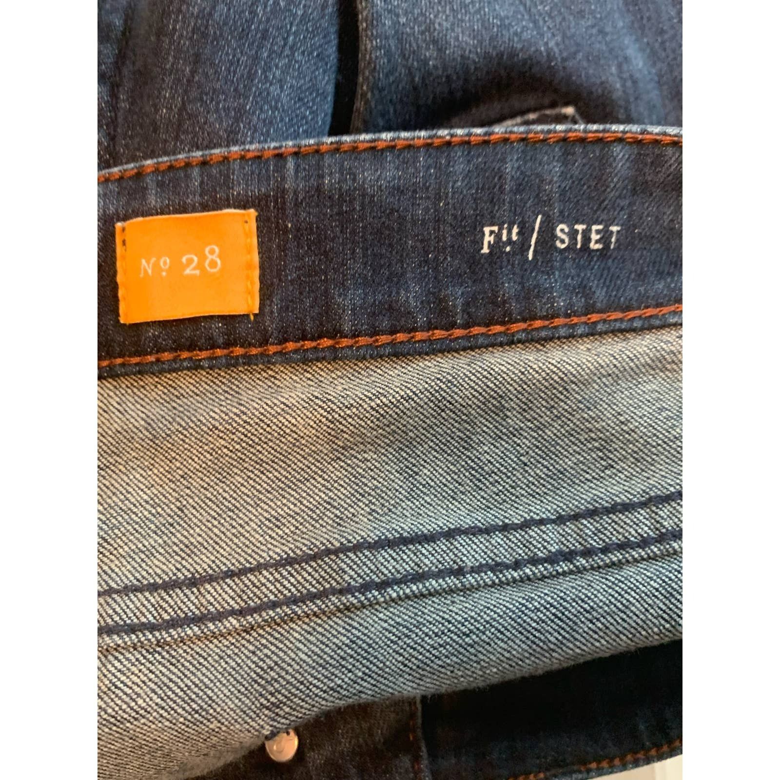 Anthropologie Pilcro boho pattern cuff straight legs fitted jeans size 28 Size 32" / US 10 / IT 46 - 5 Thumbnail