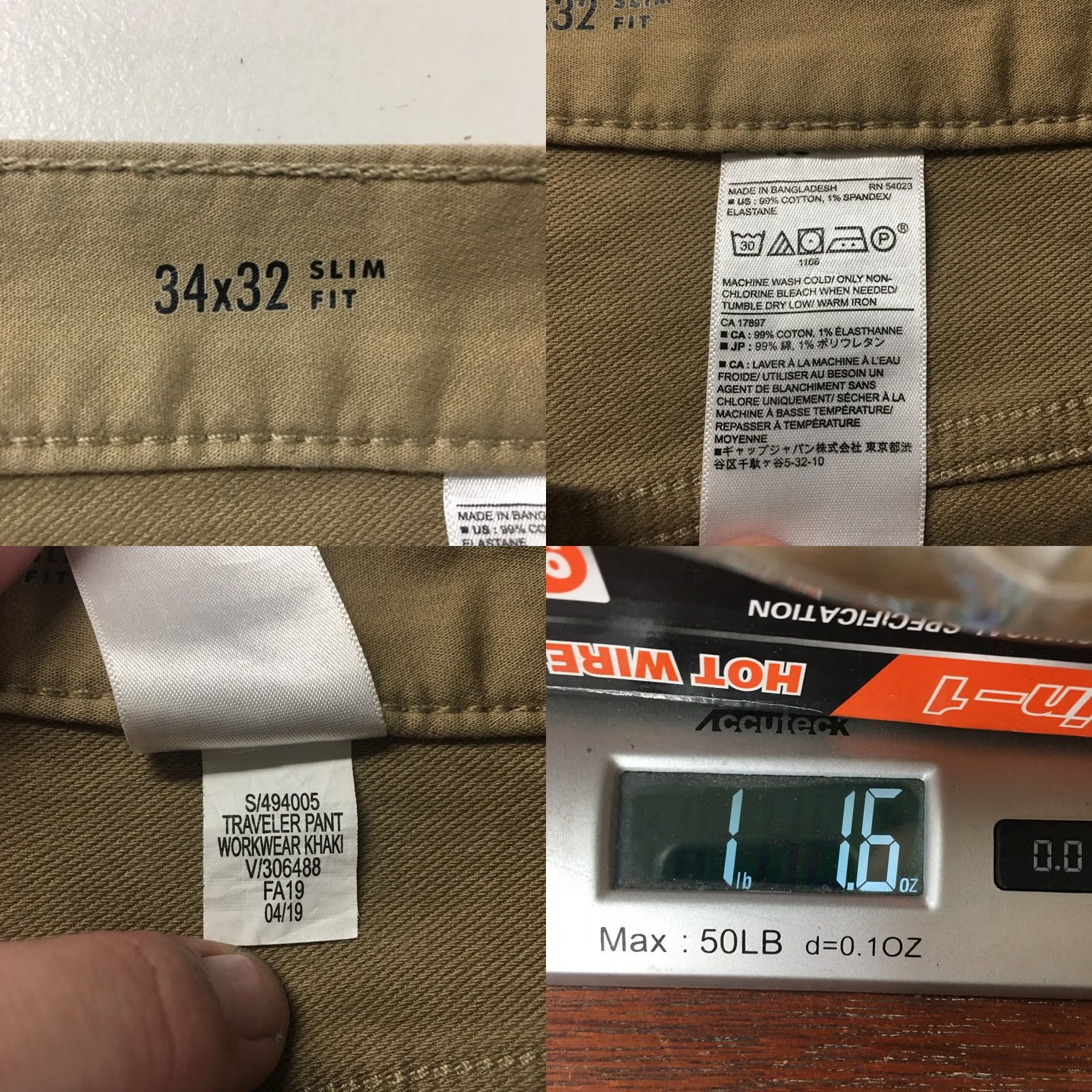 Banana Republic Banana Republic Tapered Pants Mens 34 Beige Slim Fit Mid Rise Khakis 5-Pocket Regular Inseam 28in Straight Leg Boys Mens Size US 34 / EU 50 - 10 Thumbnail