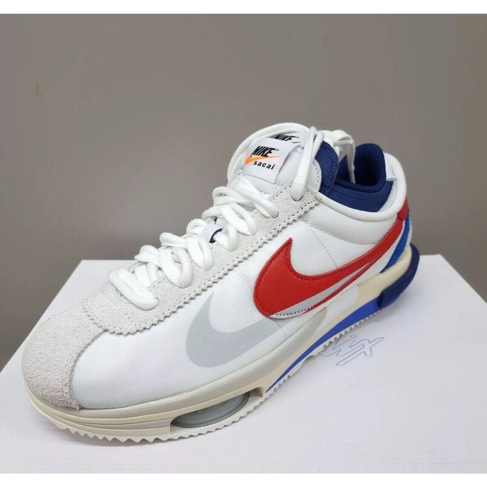 Nike Nike Zoom Cortez Sacai White University Red DQ0581-100 Men 8 Size US 8 / EU 41 - 6 Thumbnail