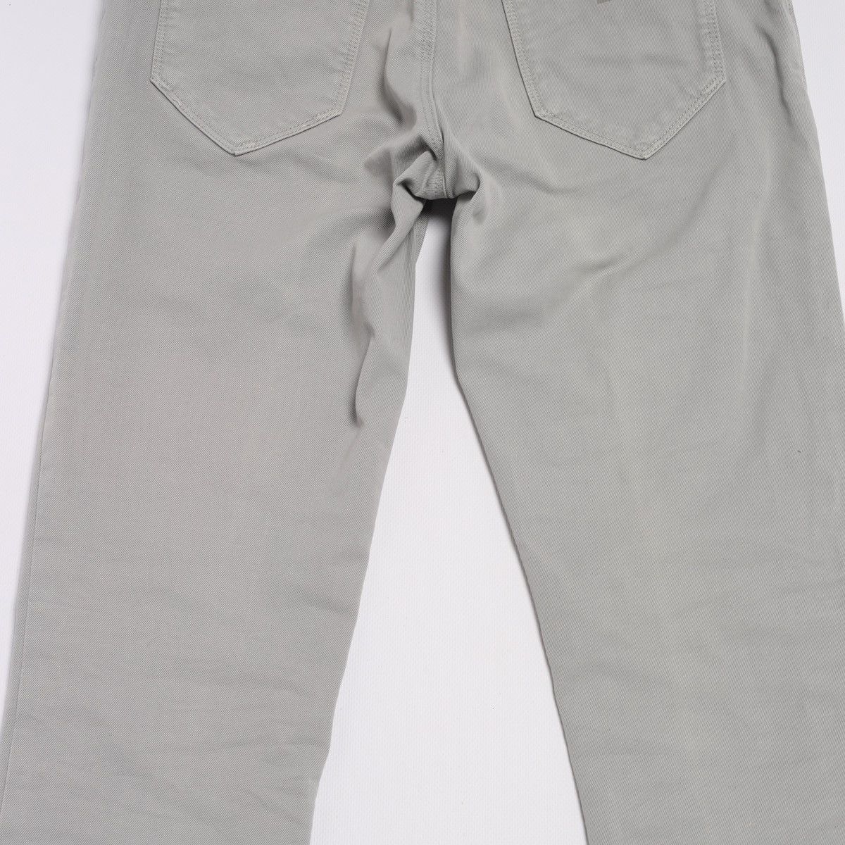 Prada Prada Gray Cotton Pants Logo Raw Edge Size 27" / US 4 / IT 40 - 16 Thumbnail