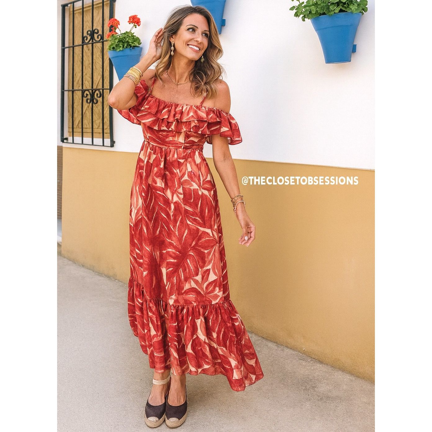 Zara ZARA Red Ruffled Maxi Dress NWT Size S / US 4 / IT 40 - 7 Thumbnail