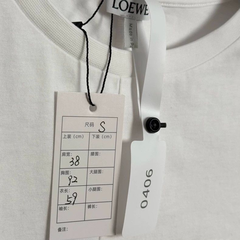 Loewe LOEWE White embroidered logo short sleeves Size S / US 4 / IT 40 - 2 Thumbnail
