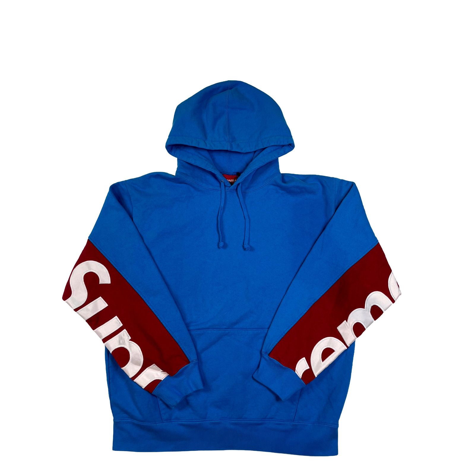 Supreme Supreme Sleeve Logo Blue & Red Hoodie Size US L / EU 52-54 / 3 - 1 Thumbnail