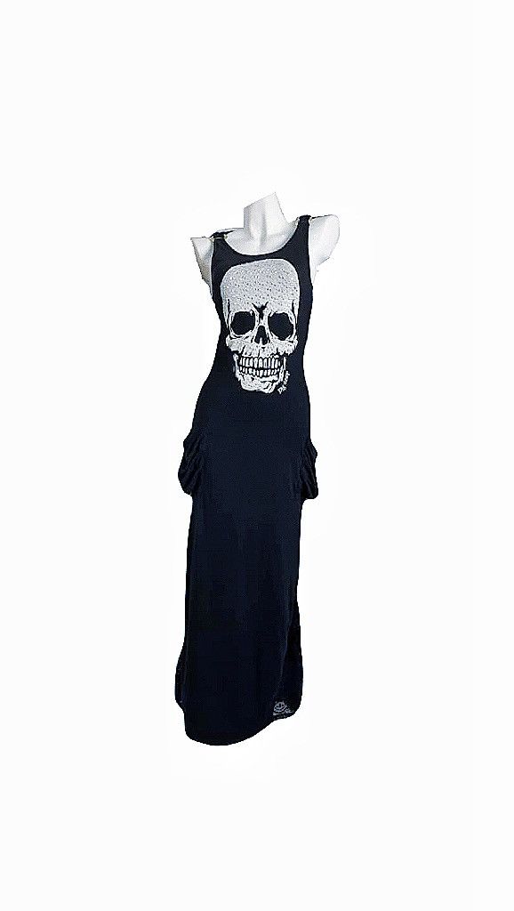 Japanese Brand Rare DIGDEEP skull maxi dress 🧛🏻‍♀️🖤 Size M / US 6-8 / IT 42-44 - 1 Thumbnail