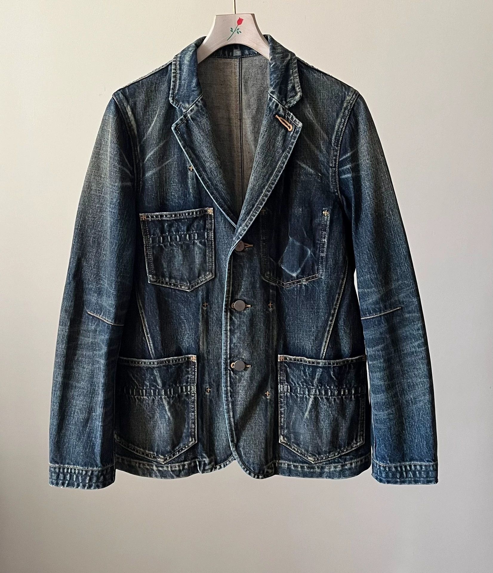 ジャケット・アウター Number (N)ine 08SS Pigment-Dyed Denim Number (N)ine Number Nine denim jacket | Grailed