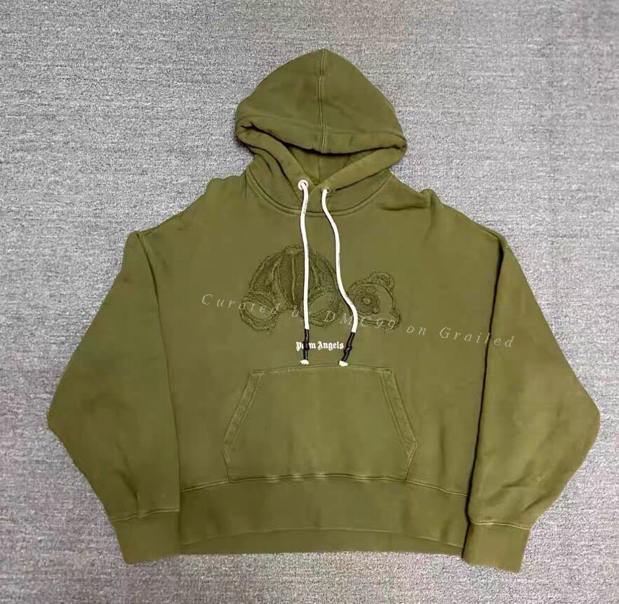 Palm Angels Palm Angels Logo Embroidered Bear Hoodie Size US S / EU 44-46 / 1 - 1 Thumbnail