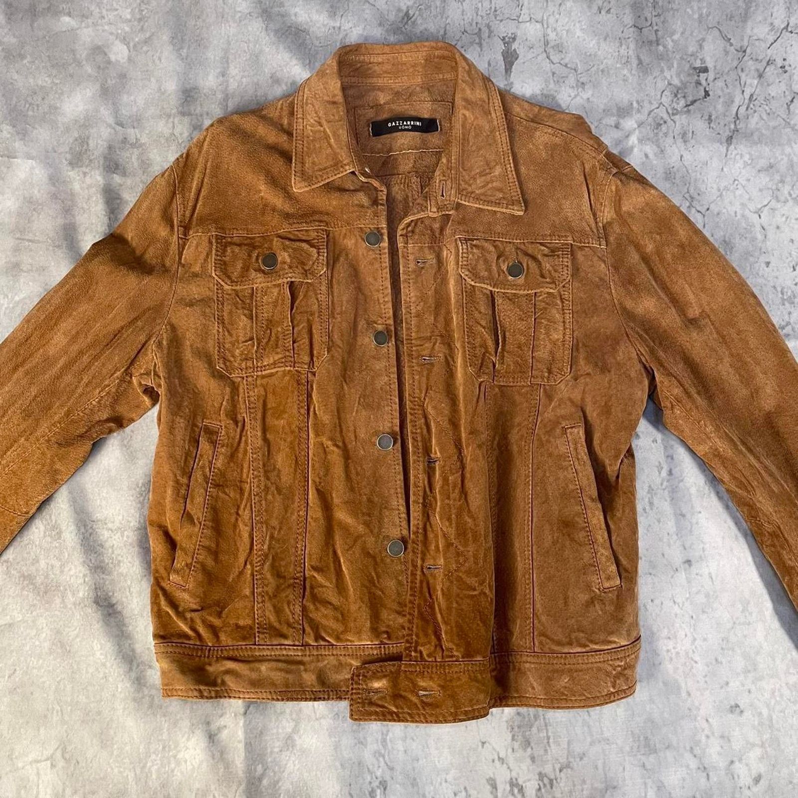 Gazzarrini Vintage suede leather trucker jacket Size US M / EU 48-50 / 2 - 4 Thumbnail