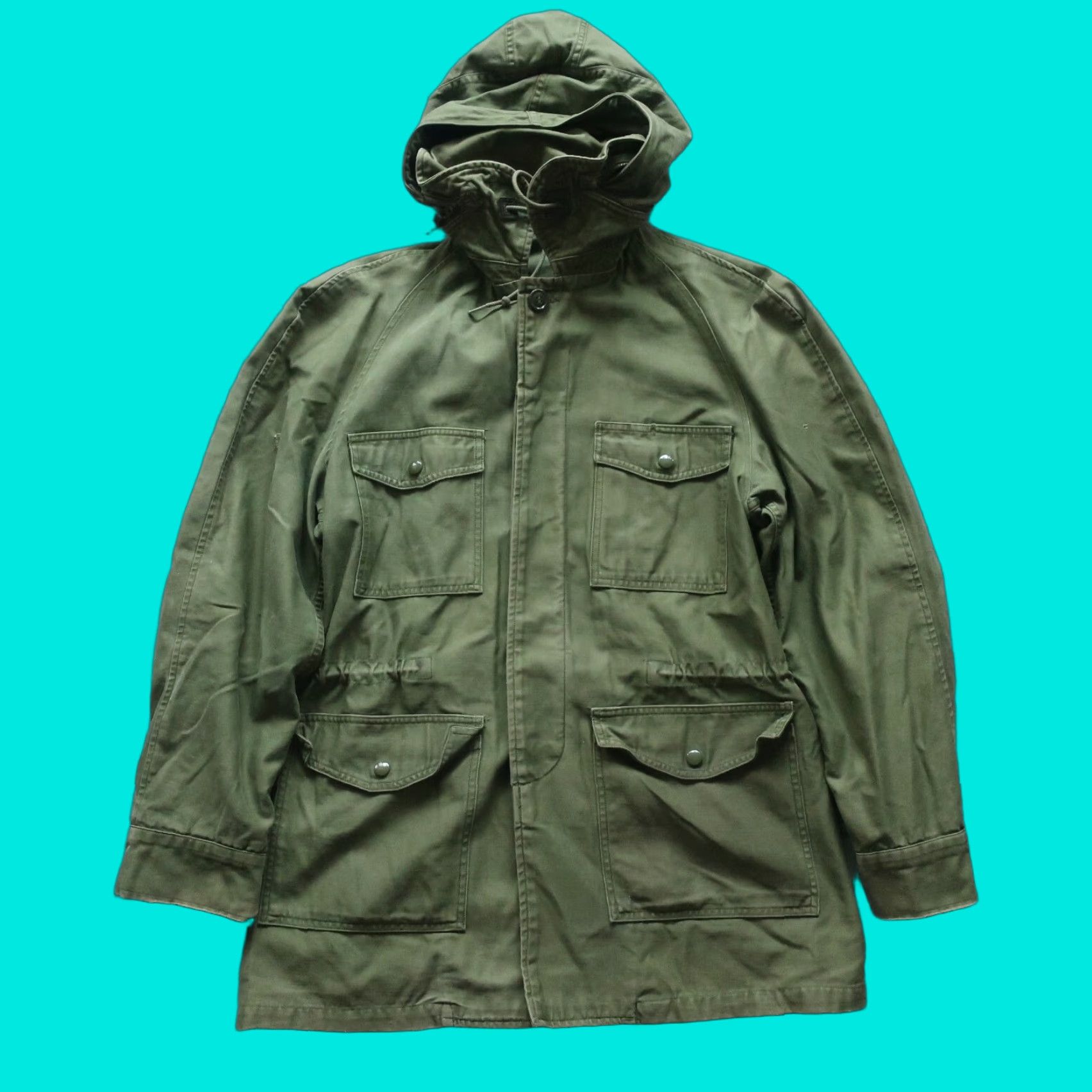 Vintage VINTAGE Vietnam War Era US Military J-4883B Field Jacket Wind Resistant OG 107 Shirt Mens Small Long Military Green John Ownbey Co. Inc Size US S / EU 44-46 / 1 - 1 Thumbnail