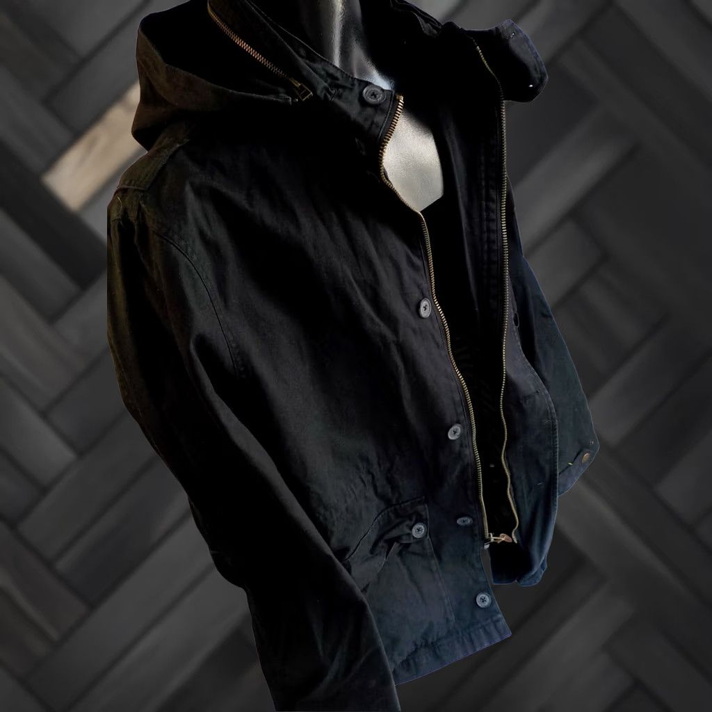 Roark ROARK REVIVAL Coat Zip Front Removable Hooded Canvas Coat Black Cotton XL Men Parka Pocket(s) 3 Patch Great Condition Size US XL / EU 56 / 4 - 1 Thumbnail
