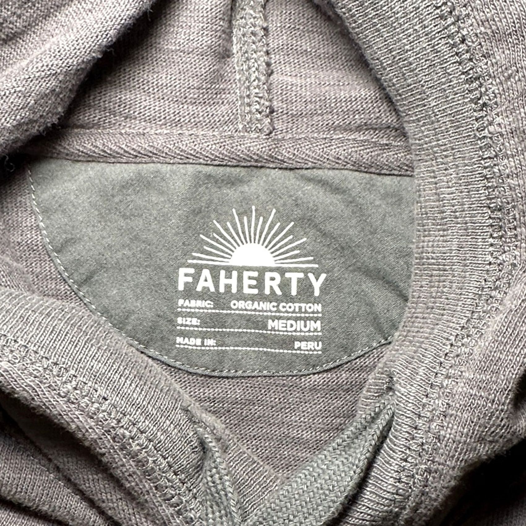 Faherty Faherty Hoodie - Gray - Midweight Slub Organic Cotton - Men Medium - Pullover Size US M / EU 48-50 / 2 - 7 Thumbnail