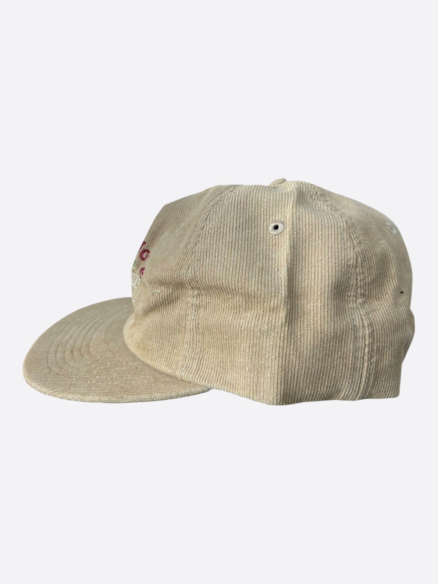 Gallery Dept. Beige & Multicolor Chateau Josue Embroidered Corduroy Hat Size ONE SIZE - 4 Thumbnail