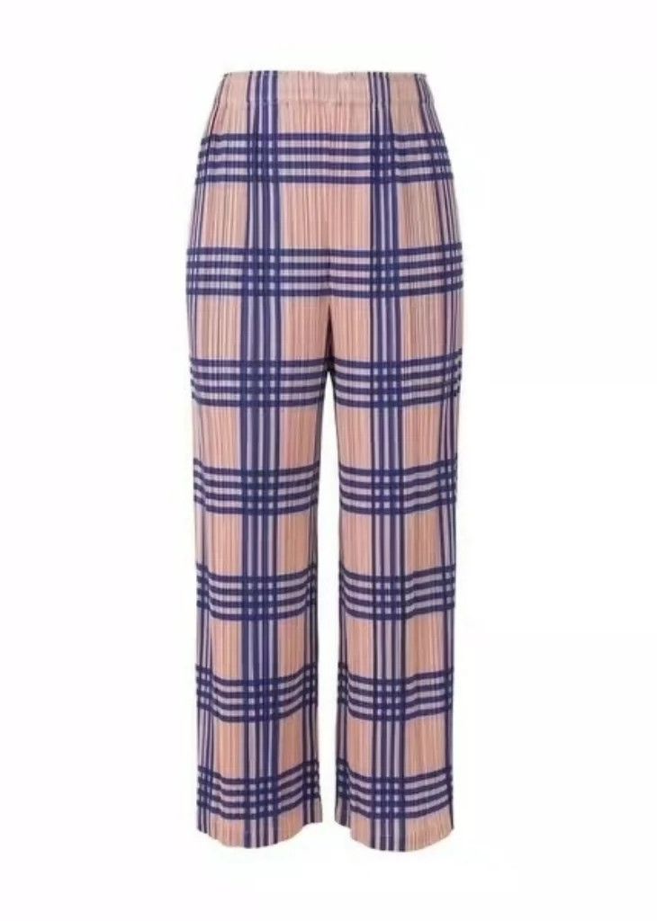 Issey Miyake Issey Miyake size:5 Plaid straight-leg pleated wide-leg pa Size 22" - 1 Thumbnail