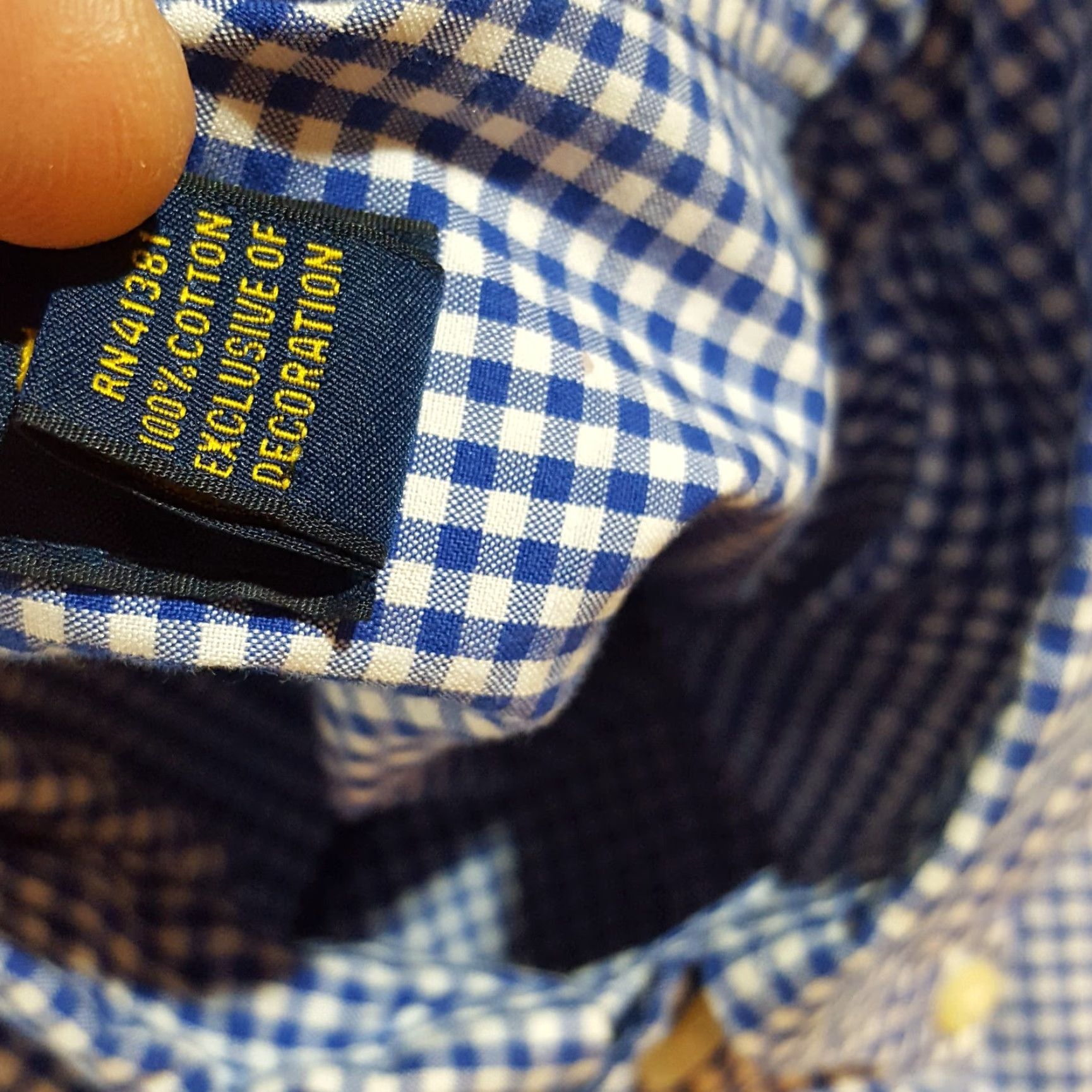 Ralph Lauren Vintage Ralph Lauren Men’s Medium Blue Plaid Gingham Cotton Button-Up Shirt Casual Preppy Retro 90s Size US M / EU 48-50 / 2 - 7 Thumbnail