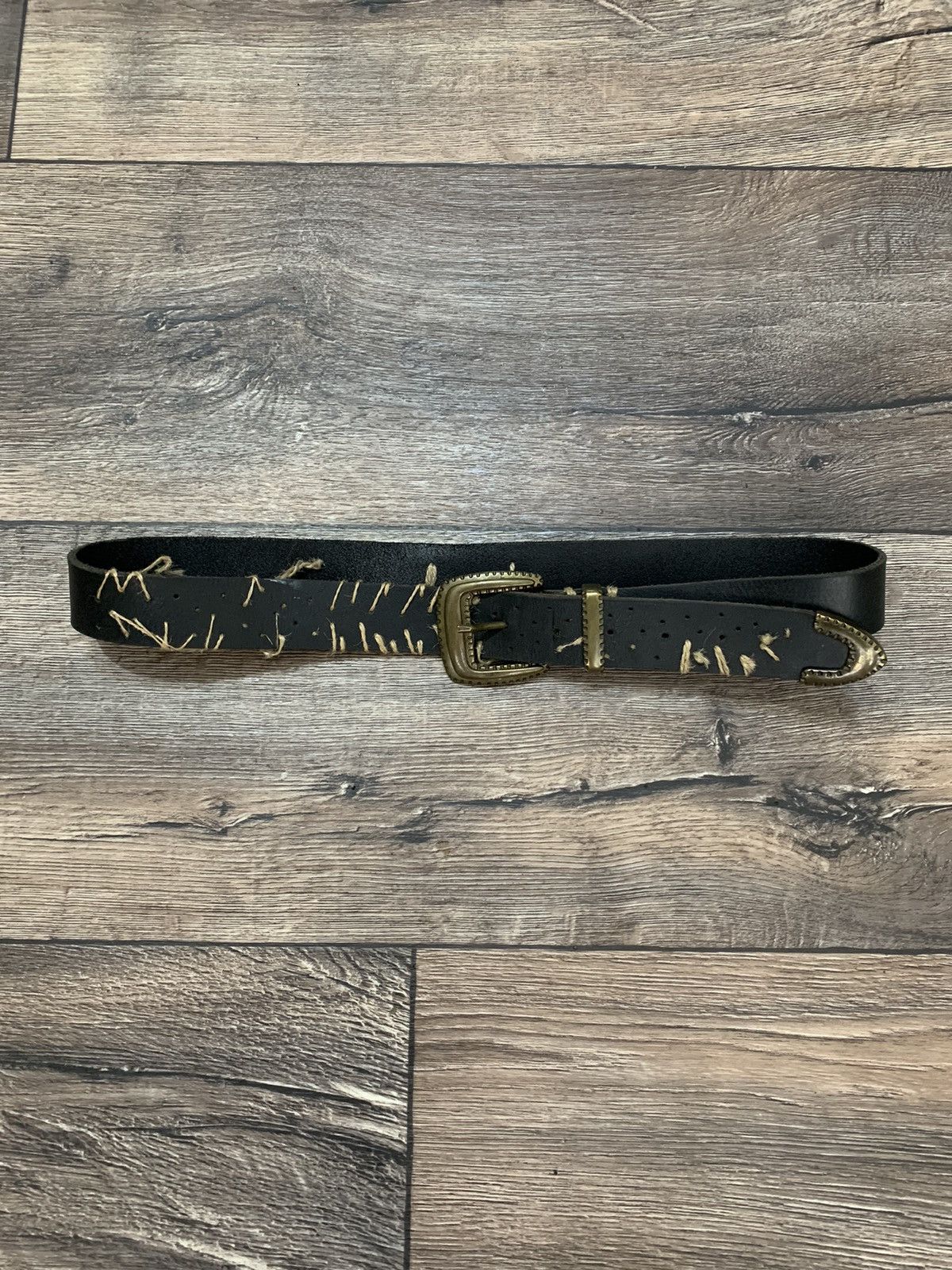 Other Vintage Avant Garde Leather Belt Y2K Style Made in Italy Size ONE SIZE - 1 Thumbnail