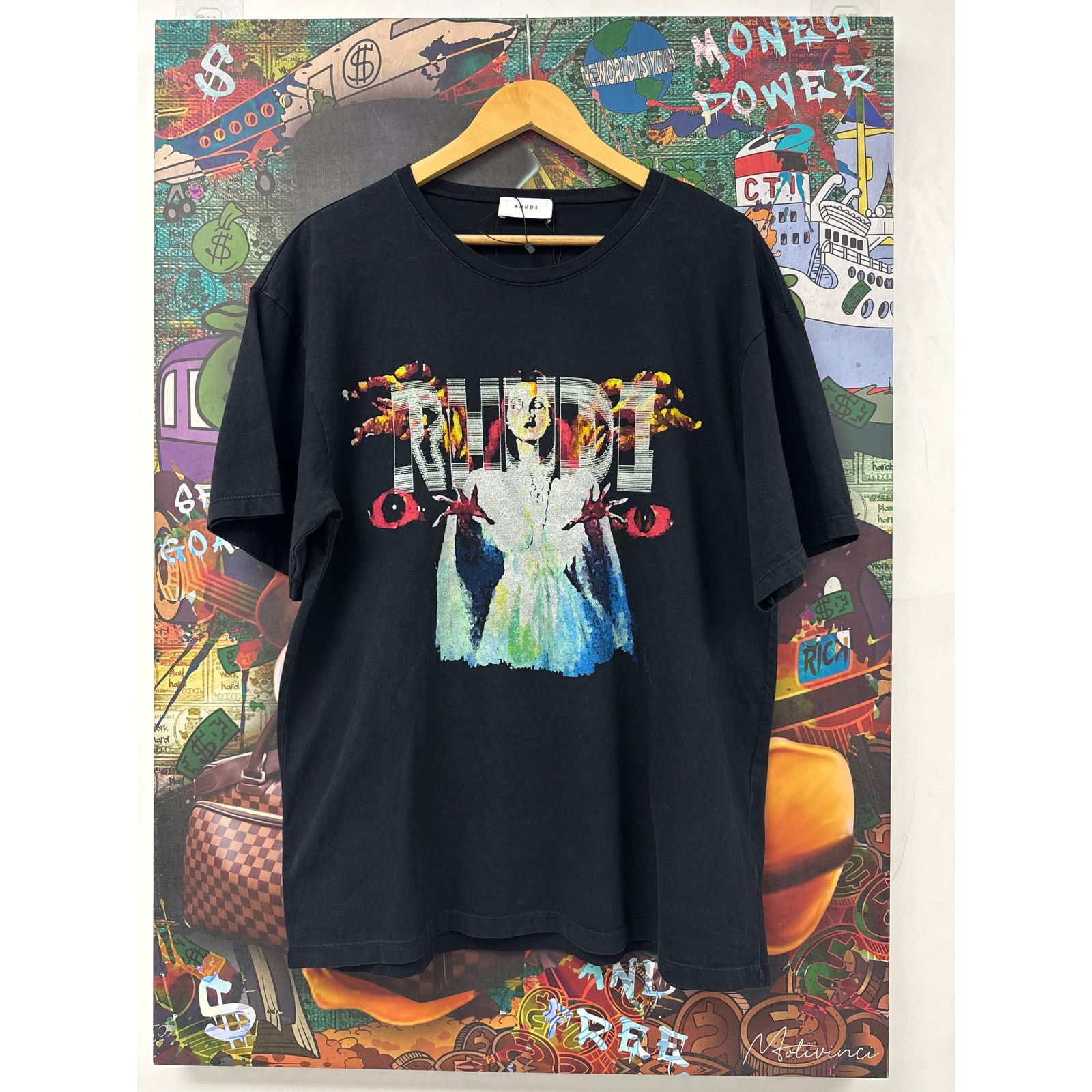 Rhude Rhude Tee Navy Devil Eye Used Small Size US S / EU 44-46 / 1 - 1 Thumbnail