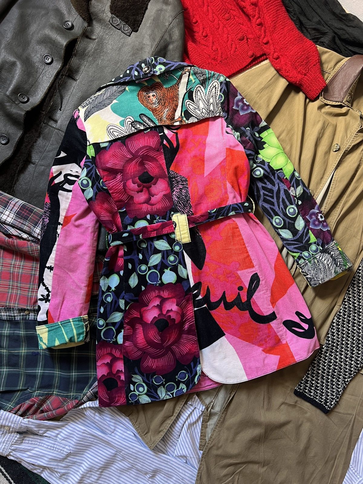 Custo Barcelona Custo Barcelona Custoline Floral Trench Coat Size M / US 6-8 / IT 42-44 - 2 Thumbnail