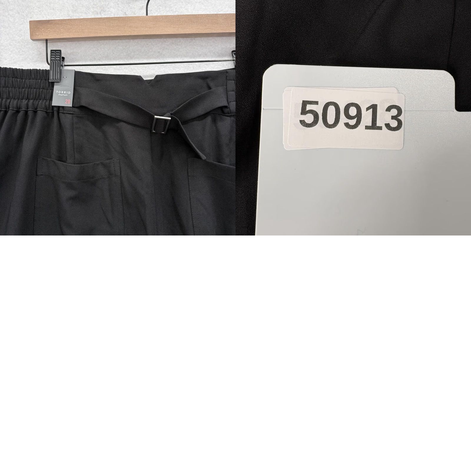 Torrid Torrid Black Wide Leg Studio Crepe Shorts Womens 20 Plus Belted Chino NWT Pu ll On Elastic Pocket 5in Inseam Summer Casual Business Times Womens Size 42" / US 20 - 8 Thumbnail