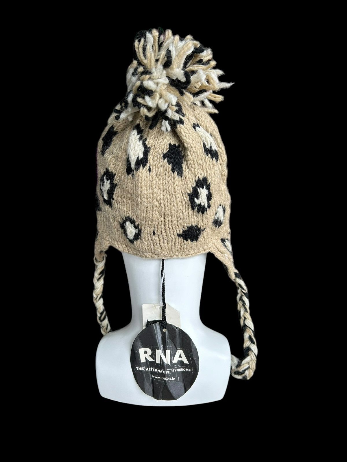 Japanese Brand × Kapital × Vintage Leopard RNA Rare design knitt wool Beanie Hats🎌☠️☠️ Size ONE SIZE - 2 Thumbnail
