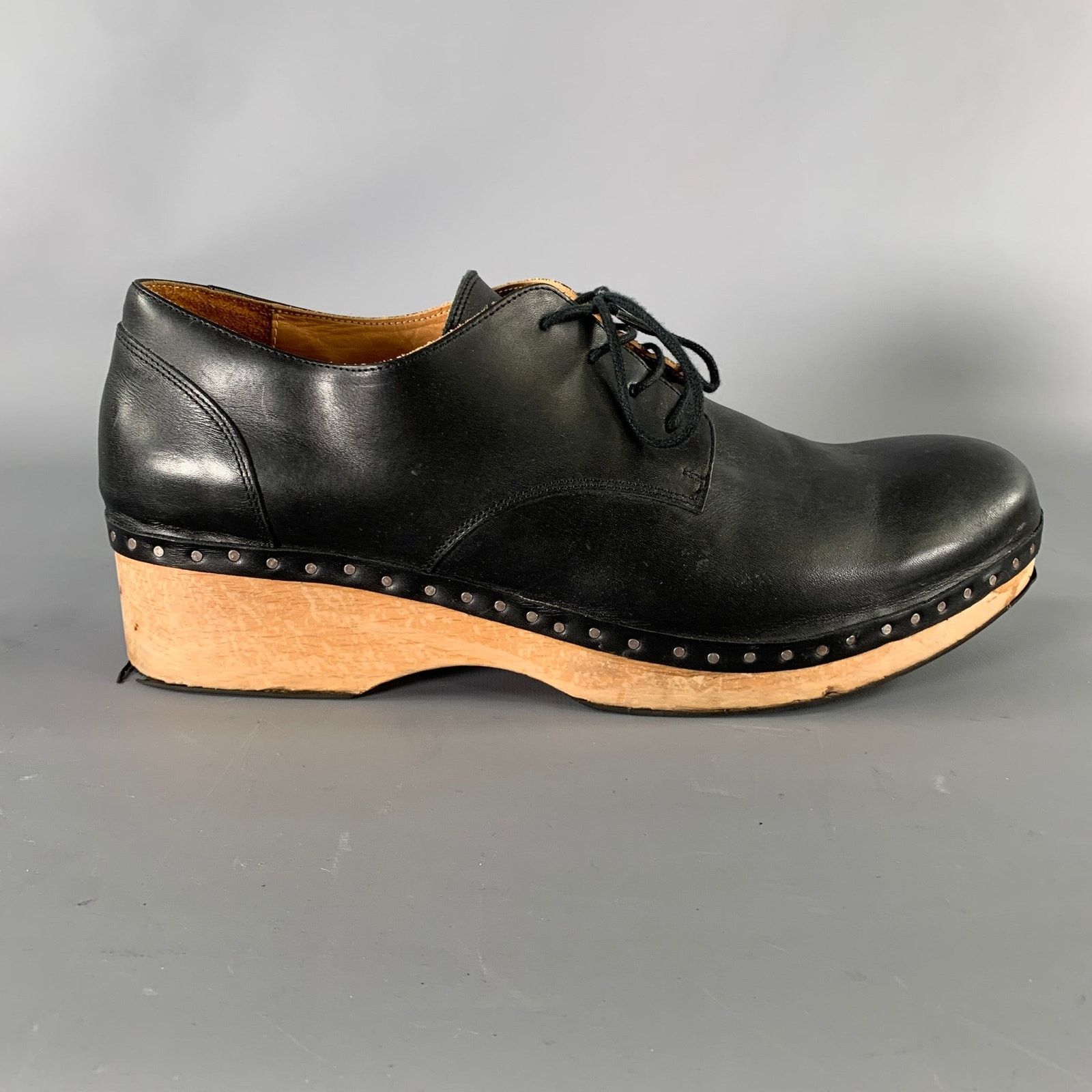 Maison Margiela MAISON MARTIN MARGIELA Size 11 Black Leather Lace Up Shoes Size US 11 / EU 44 - 2 Thumbnail