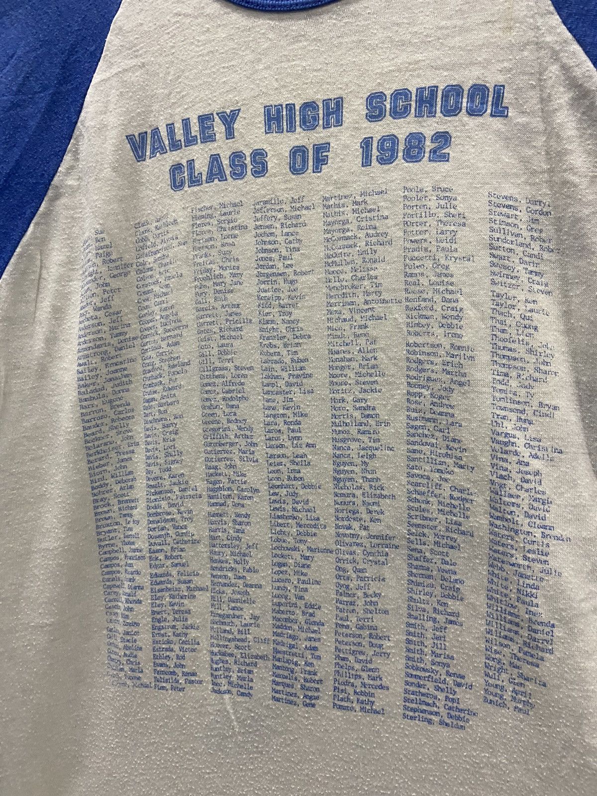 Vintage VINTAGE VALLEY HIGH SCHOOL CLASS OF 1982 3 QUARTER SHIRT Size US M / EU 48-50 / 2 - 5 Thumbnail