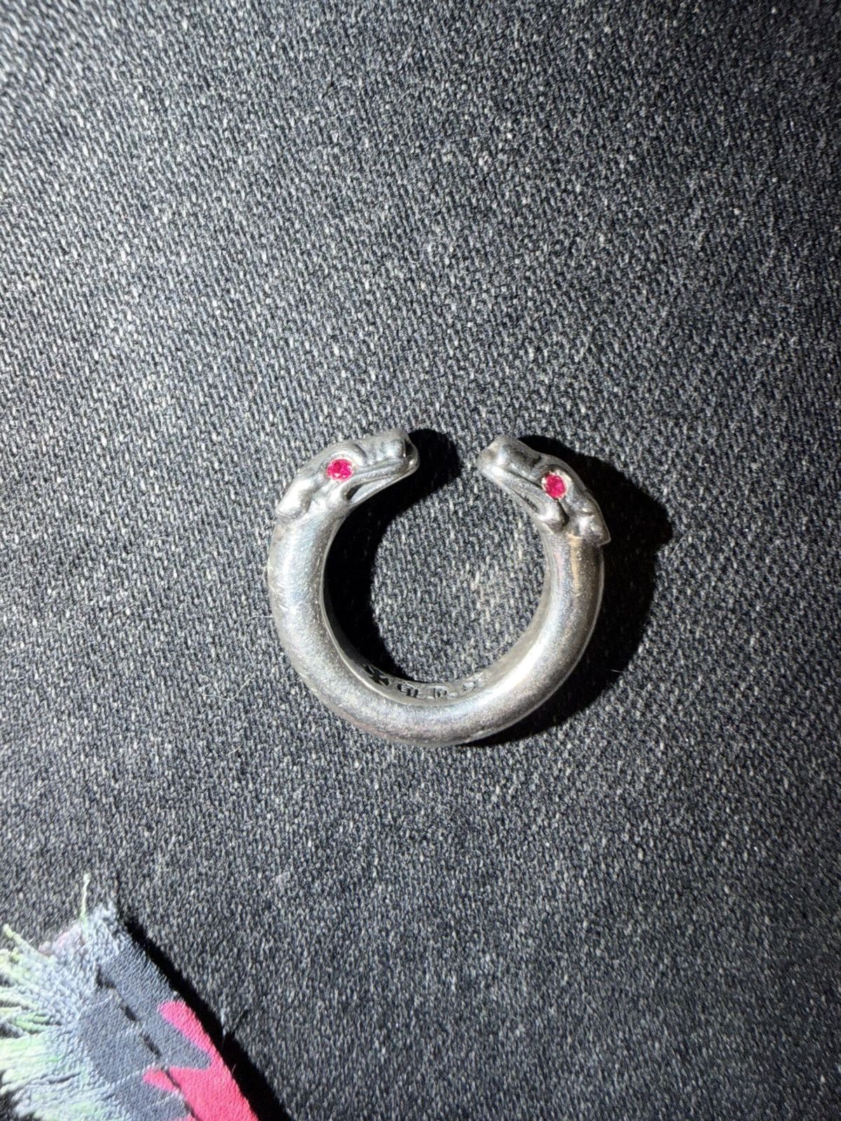 Chrome Hearts Chrome Hearts Ruby Double Dog Ring Size ONE SIZE - 17 Thumbnail