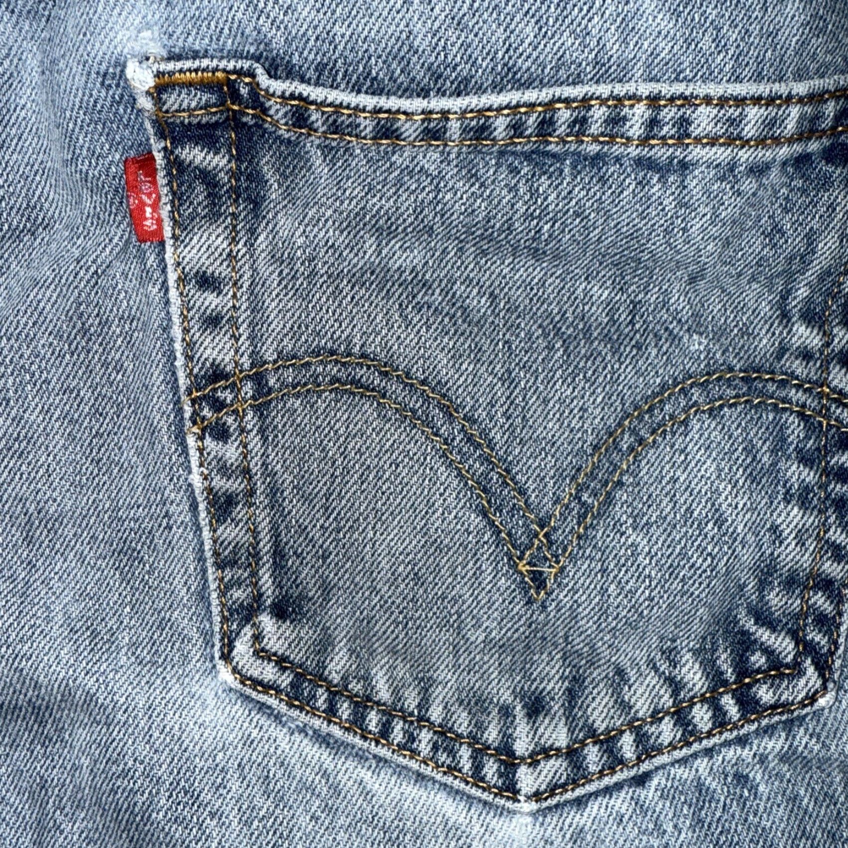 Denime Levi’s 550 Jeans Mens 36X30 Blue Denim Relaxed Straight 5-Pocket Distressed Red Tab 100% Cotton Denim Size US 36 / EU 52 - 4 Thumbnail